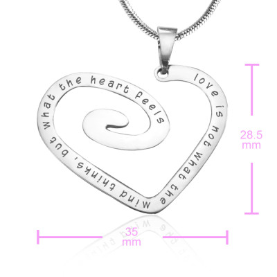 Personalised Love Heart Necklace - 18CT White Gold *Limited Edition