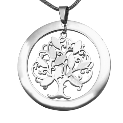 Solid Gold Tree of My Life Washer Necklace 10 -