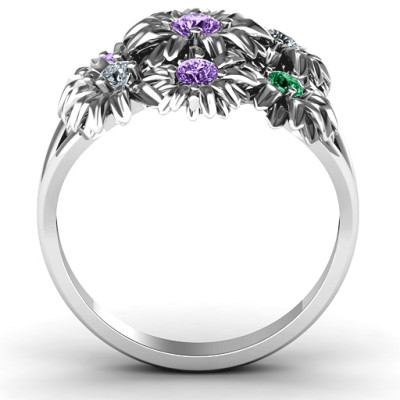 In Full Bloom Solid White Gold Ring