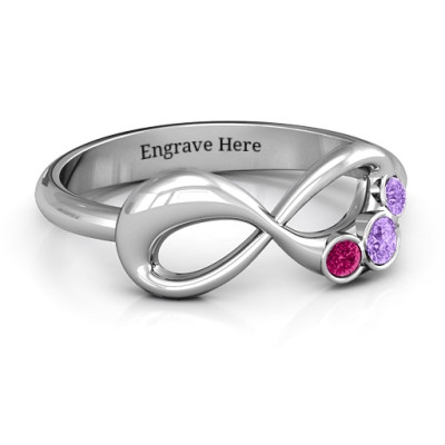 Now and Forever Infinity Solid White Gold Ring