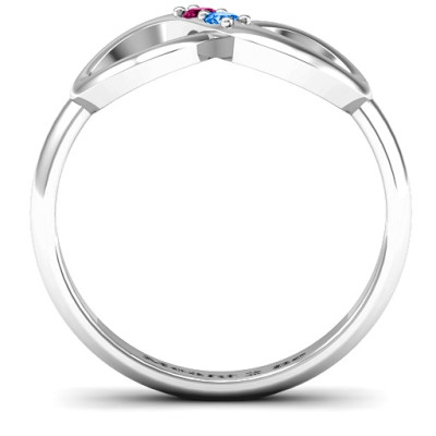 Twosome Infinity Solid White Gold Ring