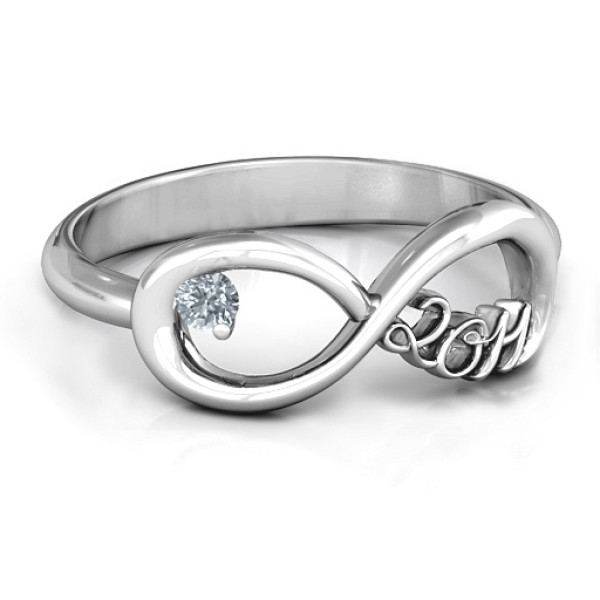 2011 Infinity Solid White Gold Ring