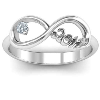 2011 Infinity Solid White Gold Ring