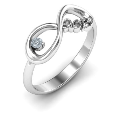 2013 Infinity Solid White Gold Ring