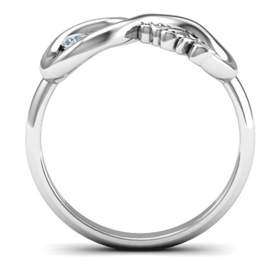 2016 Infinity Solid White Gold Ring