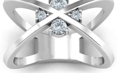 Crafting the 4 Stone Crossover White Gold Ring: A Story of Shine