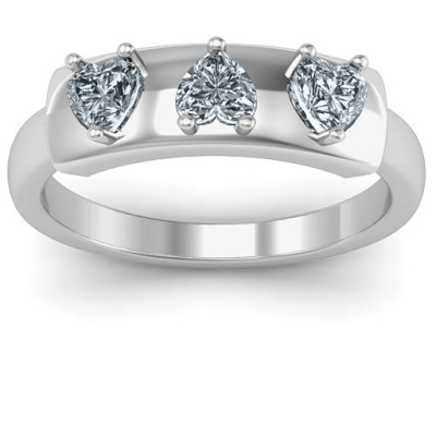 All My Hearts Solid White Gold Ring