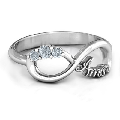 Amor Infinity Solid White Gold Ring