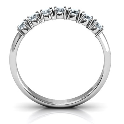 Band of Eternity Solid White Gold Ring
