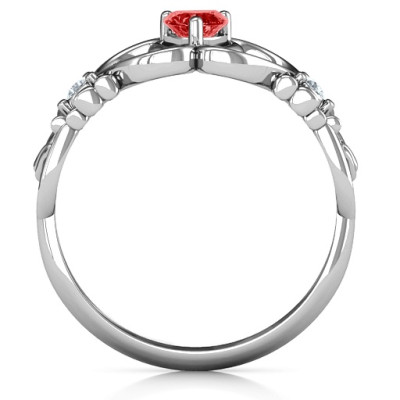 Bundle Of Joy Baby Foot Solid White Gold Ring