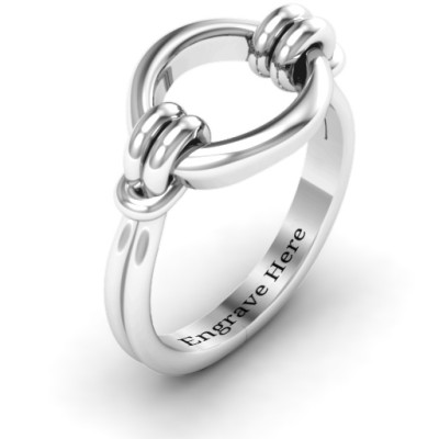 Classic Karma Solid White Gold Ring