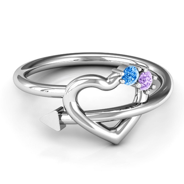 Cupid's Hold Love Solid White Gold Ring