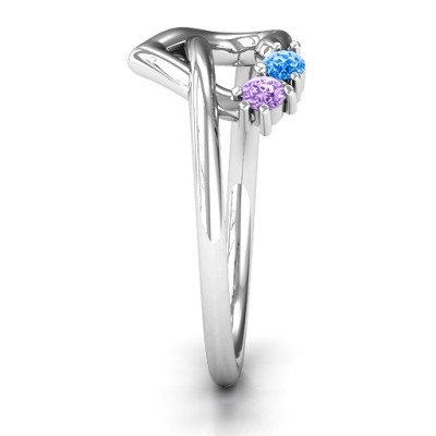Cupid's Hold Love Solid White Gold Ring