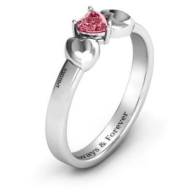 Darling Heart Wraparound Solid White Gold Ring