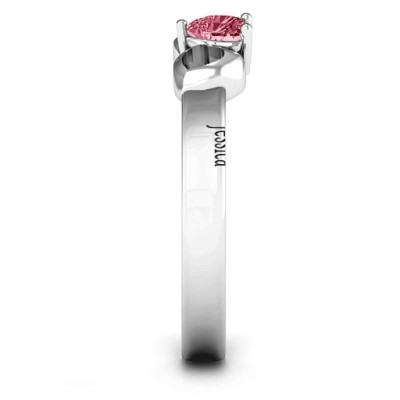 Darling Heart Wraparound Solid White Gold Ring