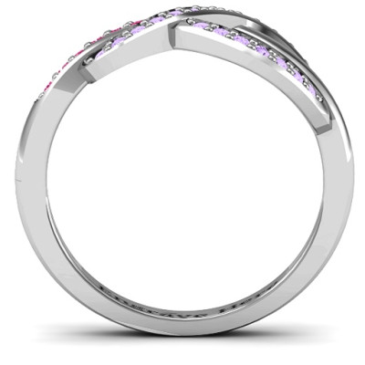 Delicacy Infinity Solid White Gold Ring