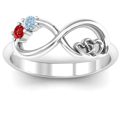 Double the Love Infinity Solid White Gold Ring