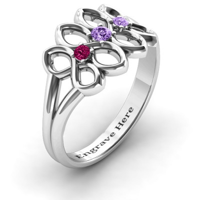Echo of Love Infinity Solid White Gold Ring