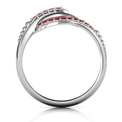 Enchanted Earth Solid White Gold Ring with Accent Stones