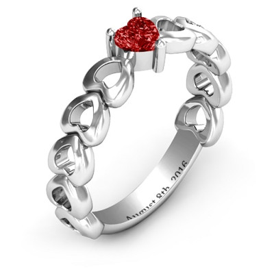 Enchanting Love Promise Solid White Gold Ring
