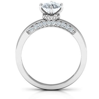 Enchantment Solitaire Solid White Gold Ring