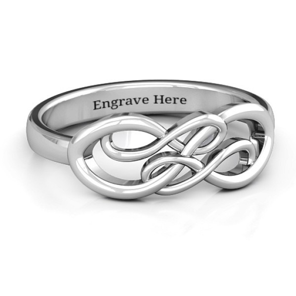 Everlasting Infinity Solid White Gold Ring