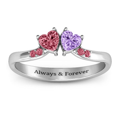 Follow Your Heart Solid White Gold Ring