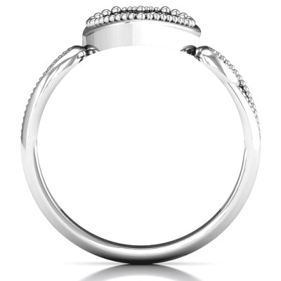 For My Love Solid White Gold Ring