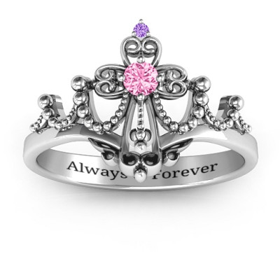 Forever And Always Tiara Solid White Gold Ring