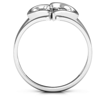 Forever In My Heart Birthstone Solid White Gold Ring