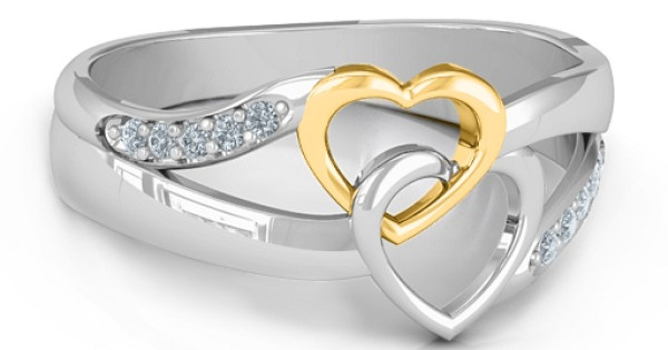 Linked hot sale heart ring