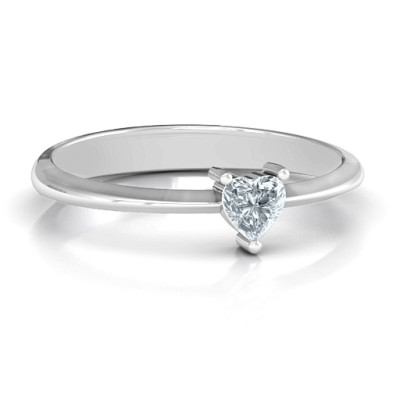 From the Heart Solid White Gold Ring