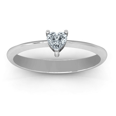 From the Heart Solid White Gold Ring