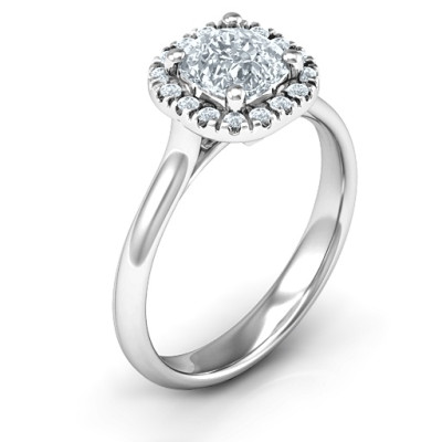 Halo of Love Solid White Gold Ring