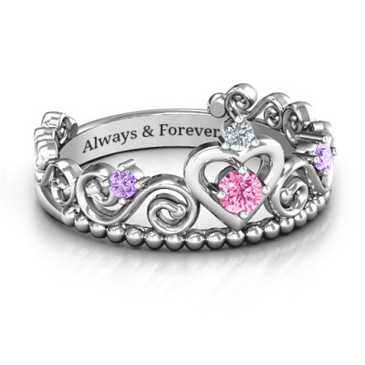 Happily Ever After Tiara Solid White Gold Ring