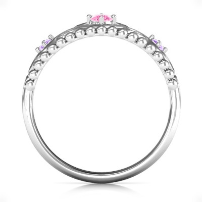 Happily Ever After Tiara Solid White Gold Ring