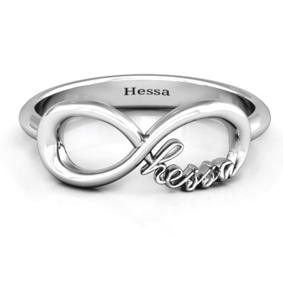 Hessa Never Parted After Infinity Solid White Gold Ring