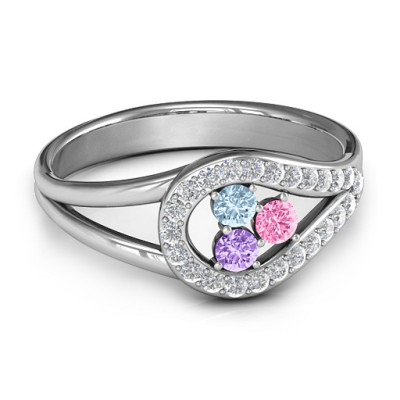 Illuminating Accents Solid White Gold Ring