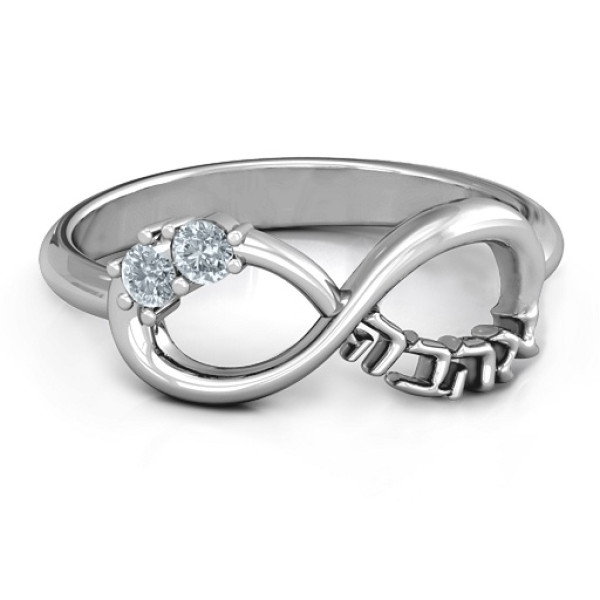 Infinity Ahava Solid White Gold Ring