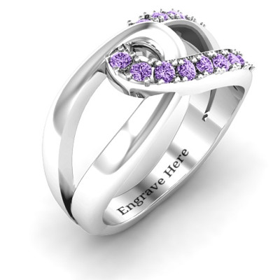 Infinity Embrace Solid White Gold Ring