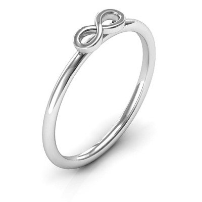 Infinity Stackr Solid White Gold Ring