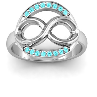 Karma of Love Infinity Solid White Gold Ring