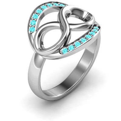 Karma of Love Infinity Solid White Gold Ring
