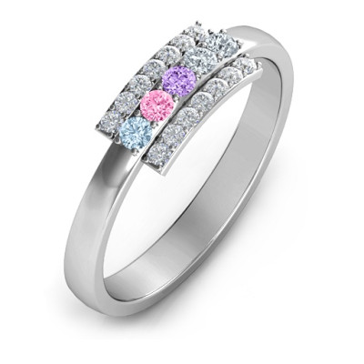 Layers Of Light Solid White Gold Ring