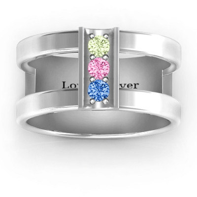 Layers Of Love Solid White Gold Ring