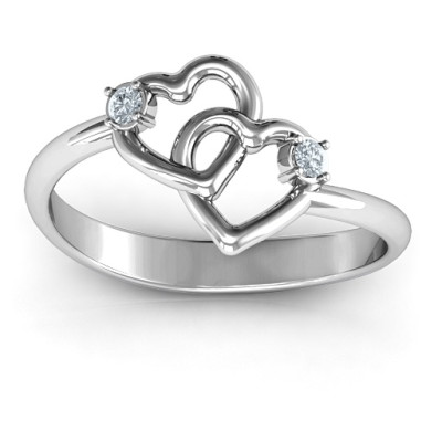 Linked in Love Solid White Gold Ring