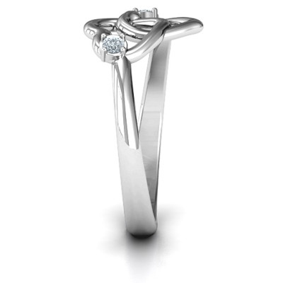 Linked in Love Solid White Gold Ring