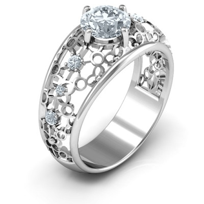 Looking at Love Solid White Gold Ring