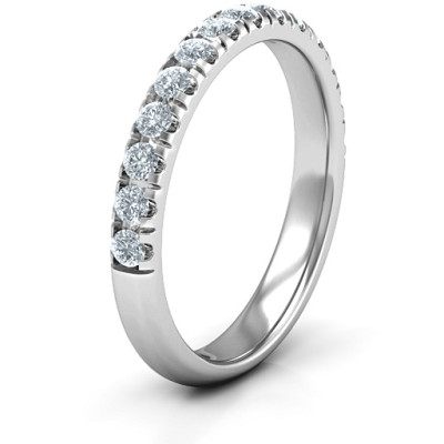 Love All Around Solid White Gold Ring