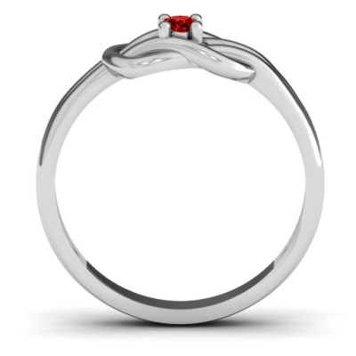 Love Knot Solid White Gold Ring